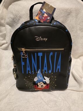 NWT Disney Fantasia Sorcerer Mickey Black Mini Backpack